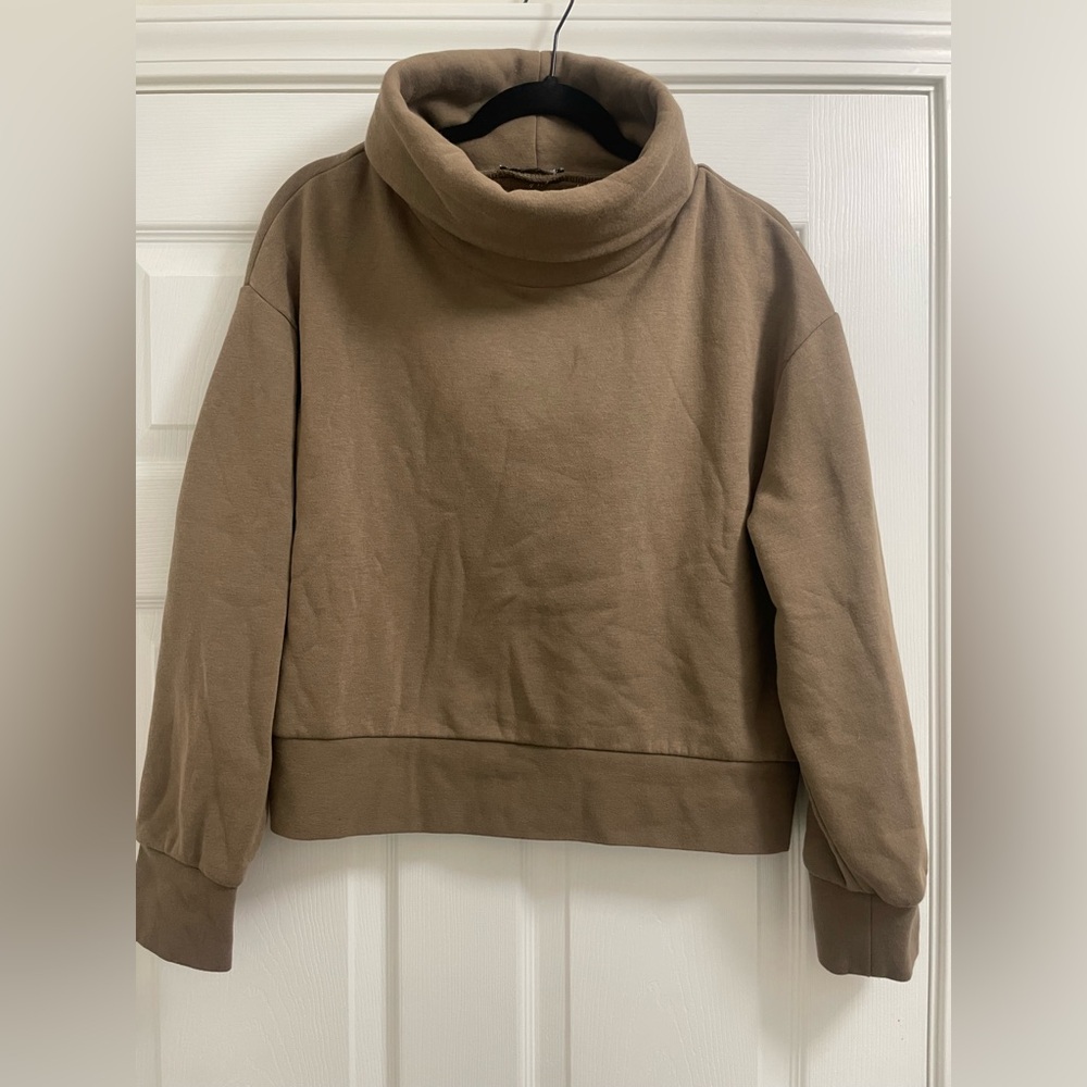 Zara Taupe Wide Turtleneck Sweater